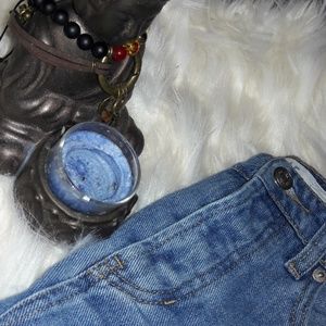 Brandy Melville light wash button up mom jean